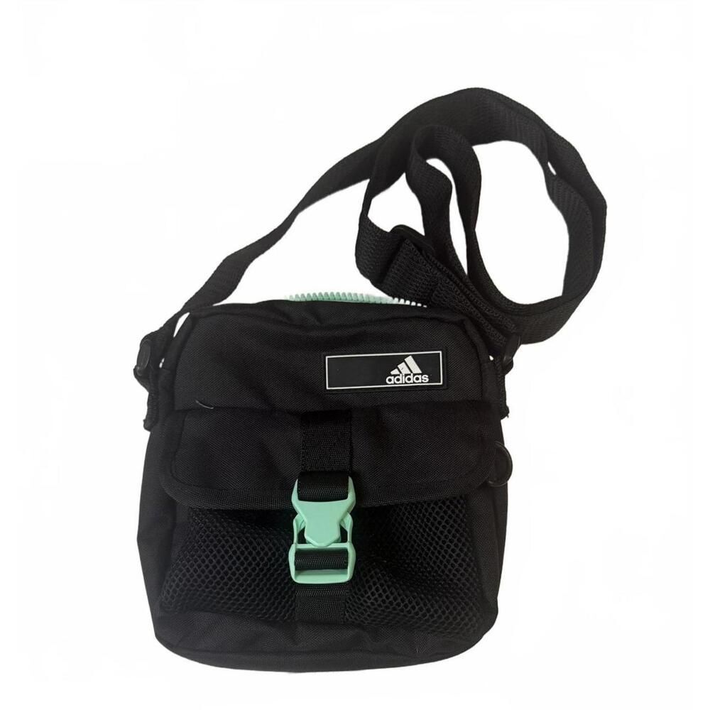 Adidas Black Crossbody Bag Mint Zipper & Buckle Adjustable Strap